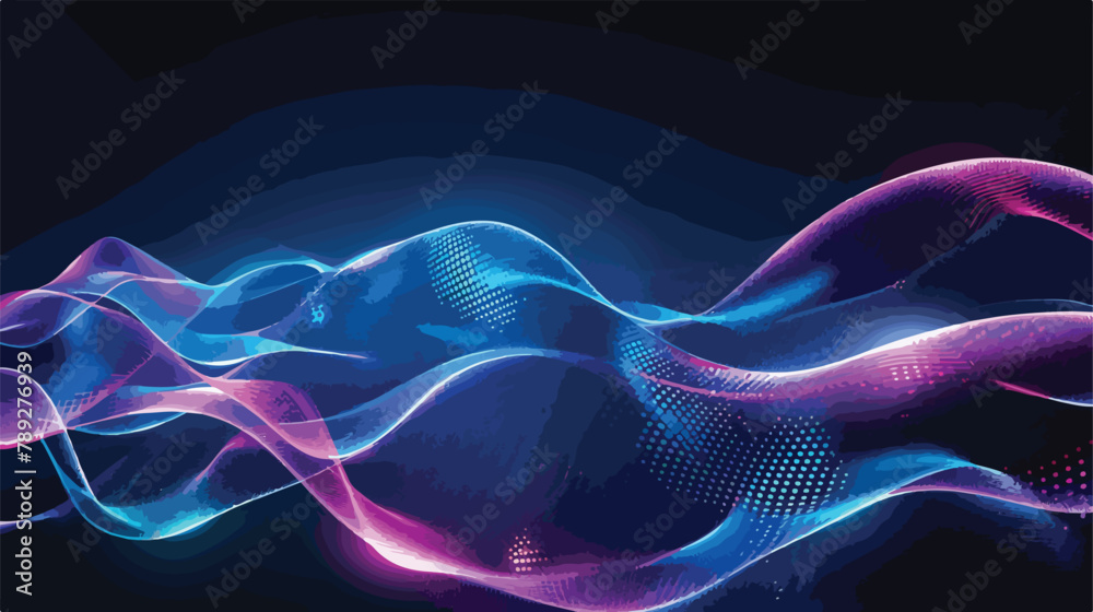 Vector illustration of futuristic abstract glowing background