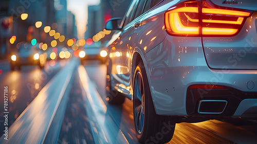 Rear lamp signals for turn of car on street