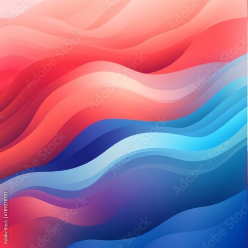 Abstract background with blue and red waves. Vector illustration for your design