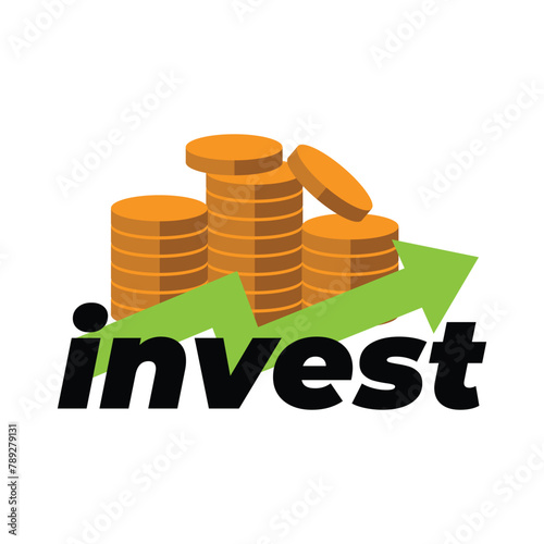 Investment Icon Vector for Financial Growth