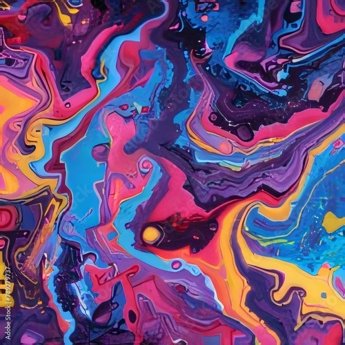 abstract background of oil paint in blue  pink and purple colors