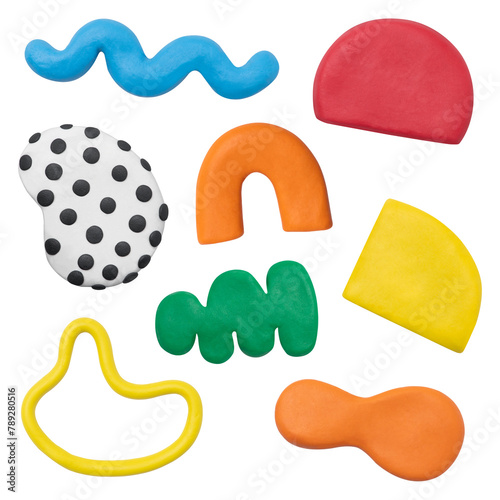 Quadro su tela Png abstract shape clay craft textured colorful DIY creative art set