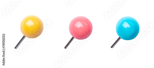 Canvas-taulu Colorful pin png, stationery sticker set