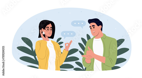 People using sign language to communicate.