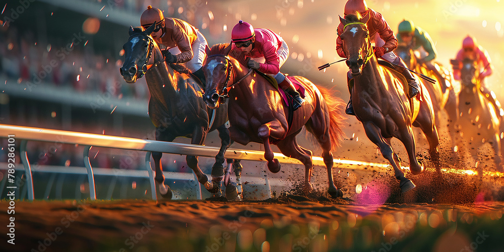 horse racing, beautiful 3d design for You project-AI generated image ...