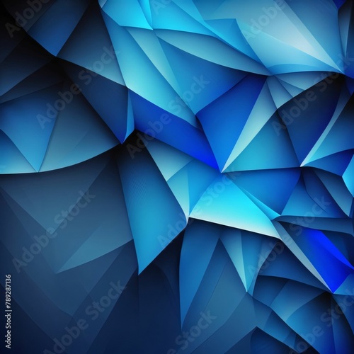 Abstract blue polygonal background. Low poly design. Vector illustration