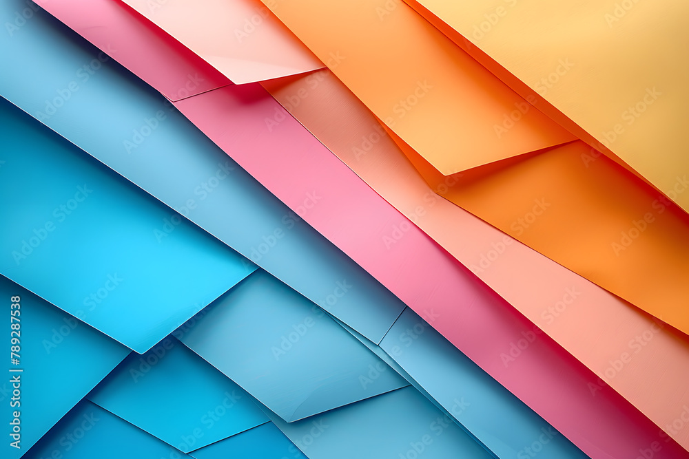 Multi layers color texture 3D papercut layers in gradient vector banner ...