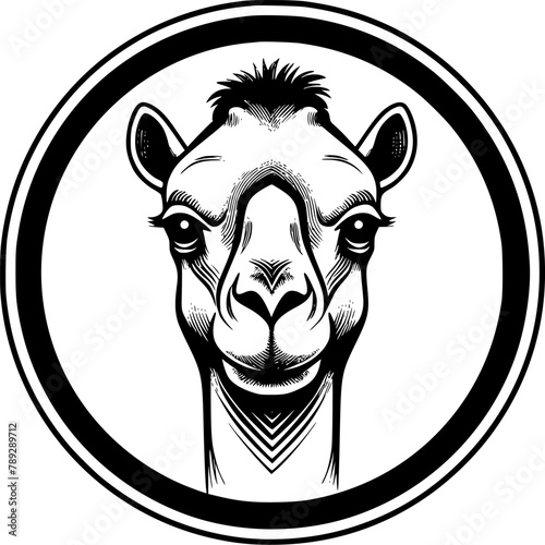 Camel - Minimalist and Flat Logo - Vector illustration