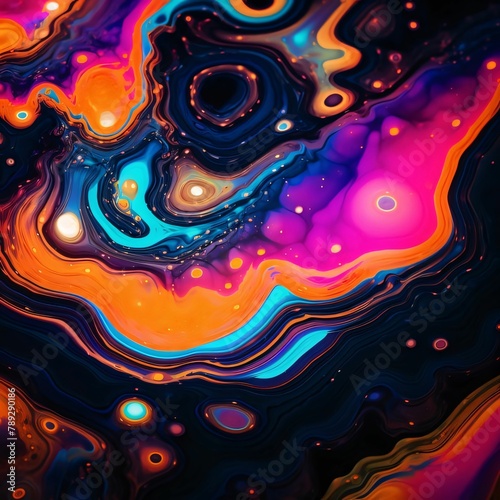 Abstract psychedelic liquefaction background. Colorful psychedelic liquefaction background.
