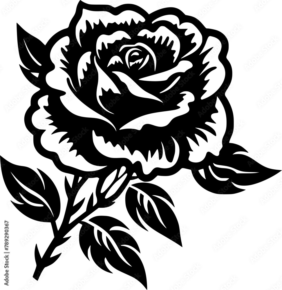 Fototapeta premium Flower | Minimalist and Simple Silhouette - Vector illustration
