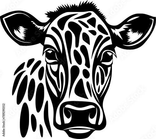 Cow - Minimalist and Flat Logo - Vector illustration