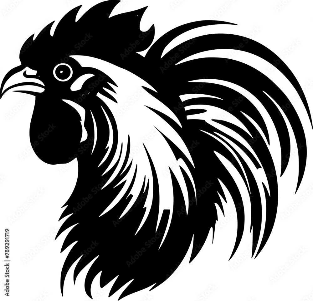 Fototapeta premium Rooster | Minimalist and Simple Silhouette - Vector illustration