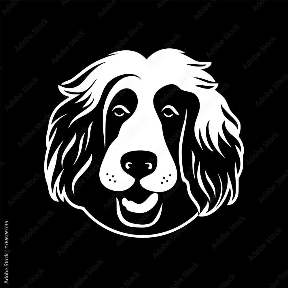 Poodle Dog | Black and White Vector illustration