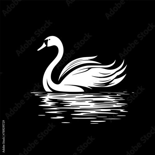 Swan | Minimalist and Simple Silhouette - Vector illustration
