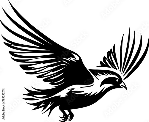 Pigeon - Black and White Isolated Icon - Vector illustration