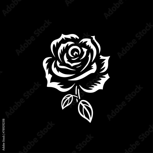 Wallpaper Mural Rose | Black and White Vector illustration Torontodigital.ca