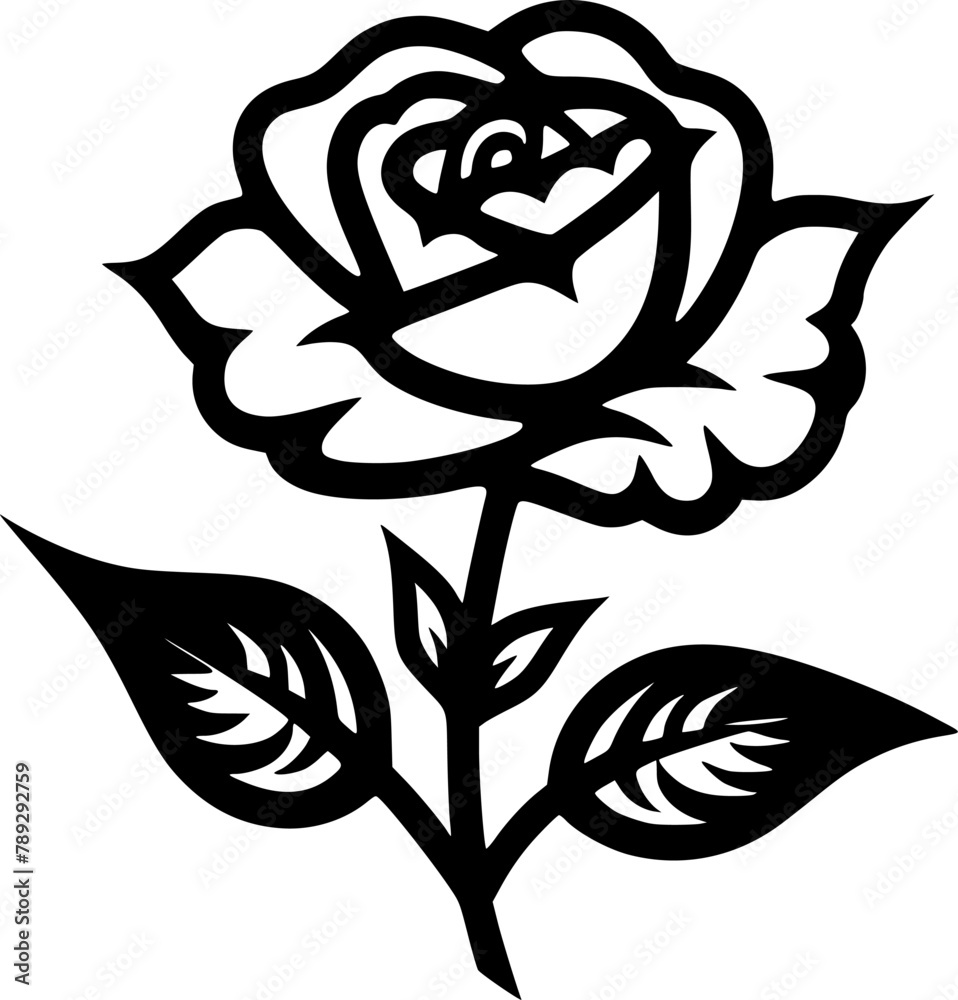 Rose | Minimalist and Simple Silhouette - Vector illustration Rose | Minimalist and Simple Silhouette - Vector illustration