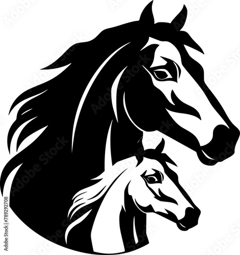 Horses - High Quality Vector Logo - Vector illustration ideal for T-shirt graphic