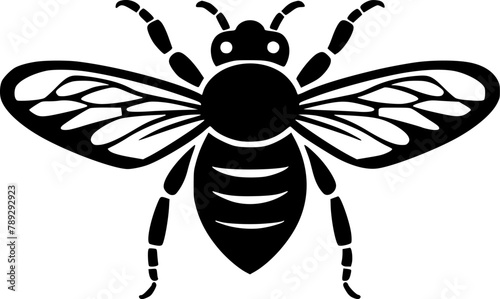 Bee - High Quality Vector Logo - Vector illustration ideal for T-shirt graphic