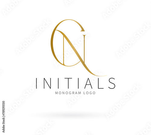 CN Typography Initial Letter Brand Logo, CN brand logo, CN monogram Wedding logo, abstract logo design	