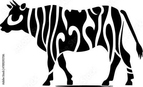 Cow | Minimalist and Simple Silhouette - Vector illustration