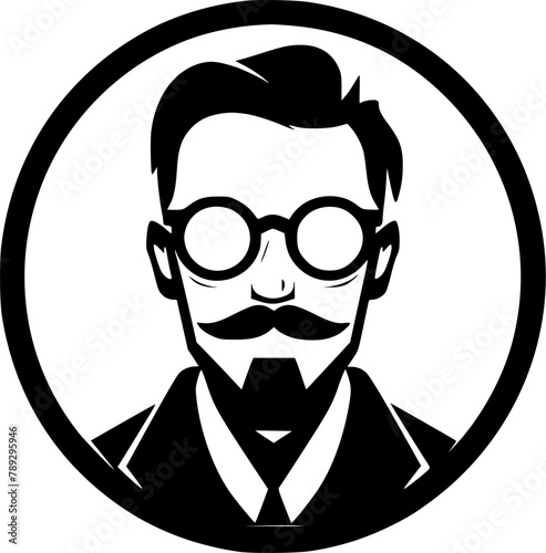 Teacher - Minimalist and Flat Logo - Vector illustration