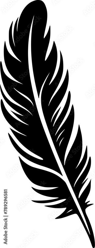 Obraz premium Feather - Minimalist and Flat Logo - Vector illustration