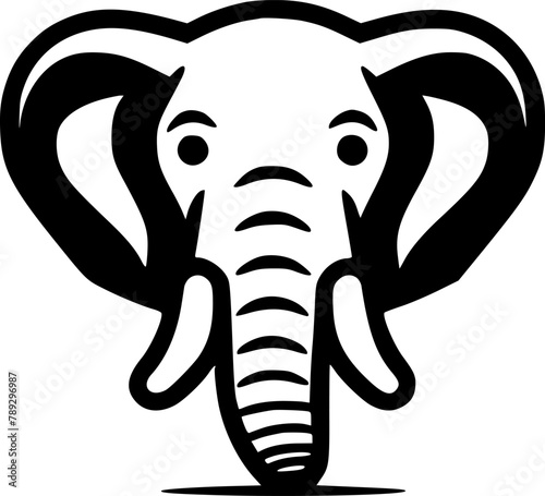 Elephant | Minimalist and Simple Silhouette - Vector illustration
