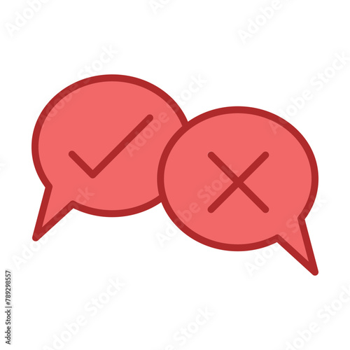 Argument red line filled icon