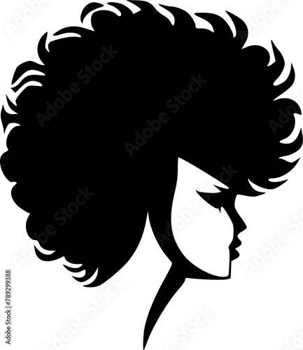 Hair | Black and White Vector illustration