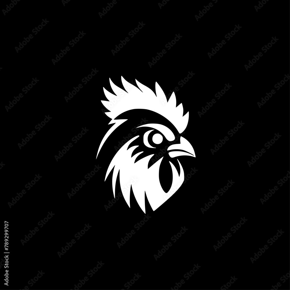 Fototapeta premium Chicken | Black and White Vector illustration
