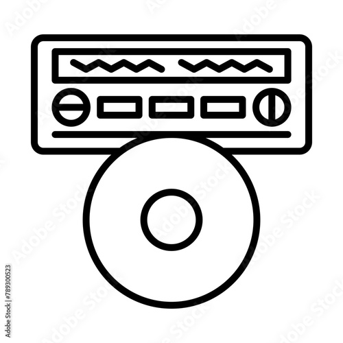 Cd player line icon