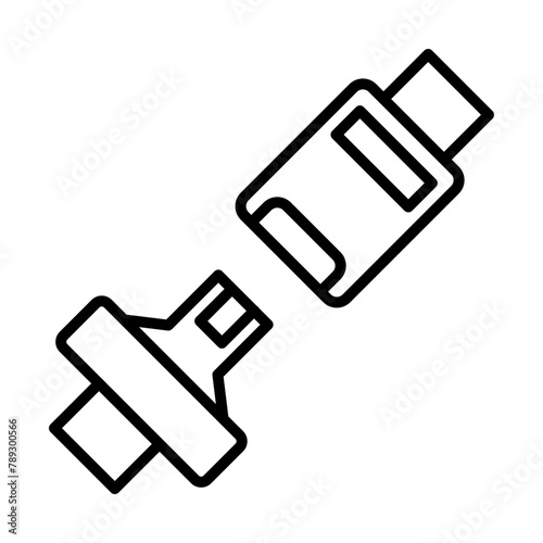 Seat belt line icon