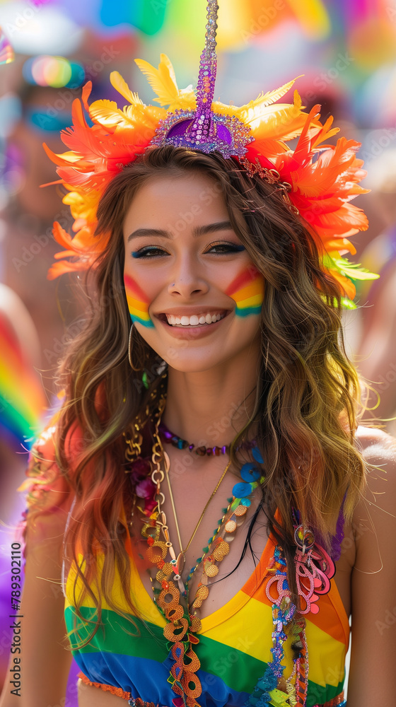 Vibrant Pride Parade outdoor location with lively energy,ai Vibrant Pride Parade outdoor location with lively energy,ai