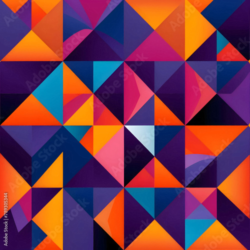 Abstract geometric background with colorful triangles. Vector illustration. Eps 10.