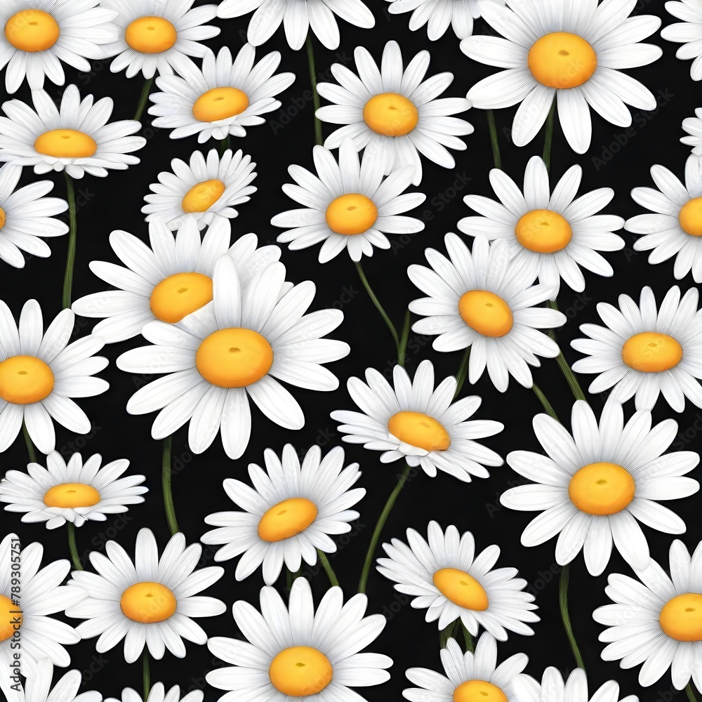 pattern with camomiles pattern with camomiles