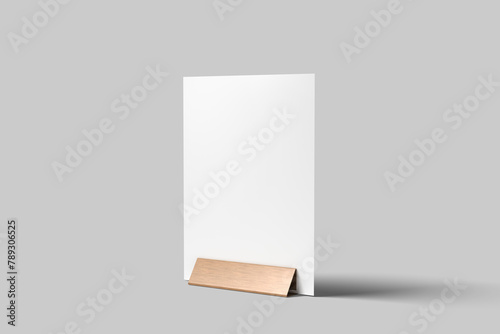 Table tent mockup Blank 3d illustration 