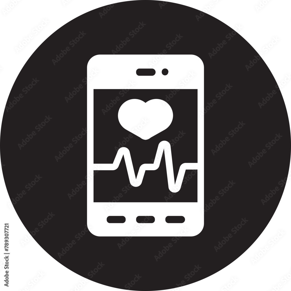 health app glyph icon