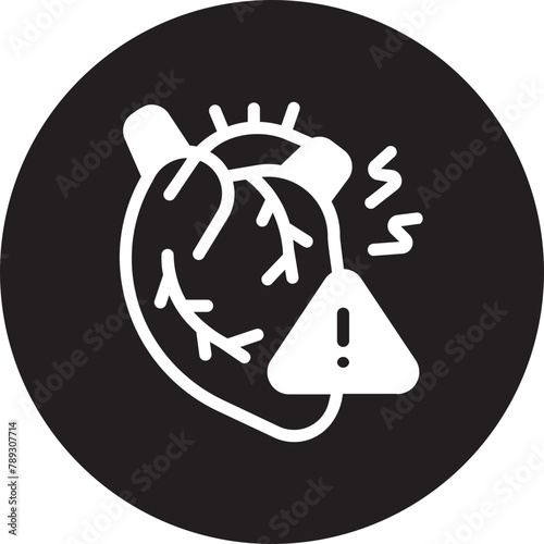 heart attack glyph icon