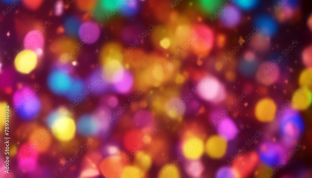 confetti rainbow stars sco bokeh banner  Nightlife lights party Abstract colors  background defocused blurred light star colourful holiday glow bright chris