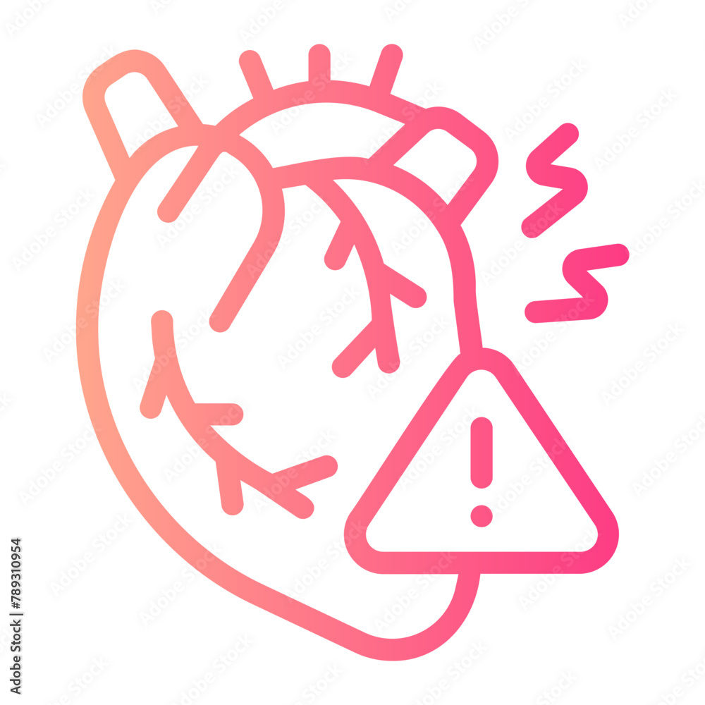 heart attack gradient icon heart attack gradient icon