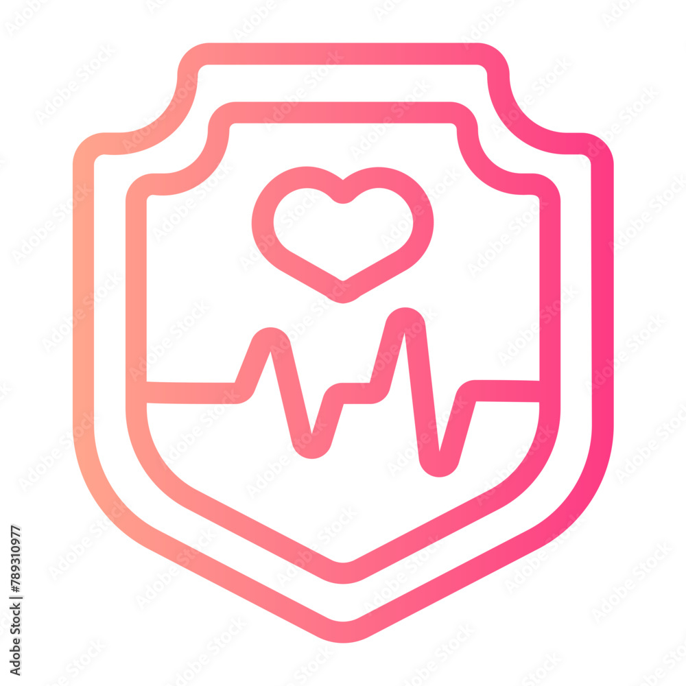 heart protection gradient icon heart protection gradient icon