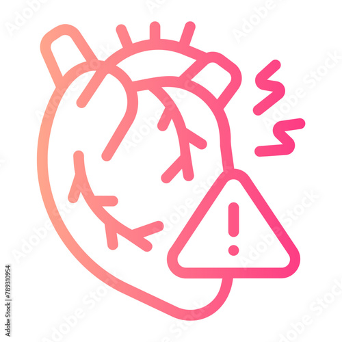 heart attack gradient icon