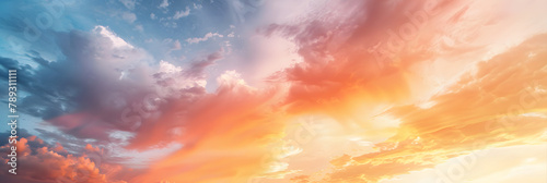 Beautiful sunset sky. Nature sky backgrounds.