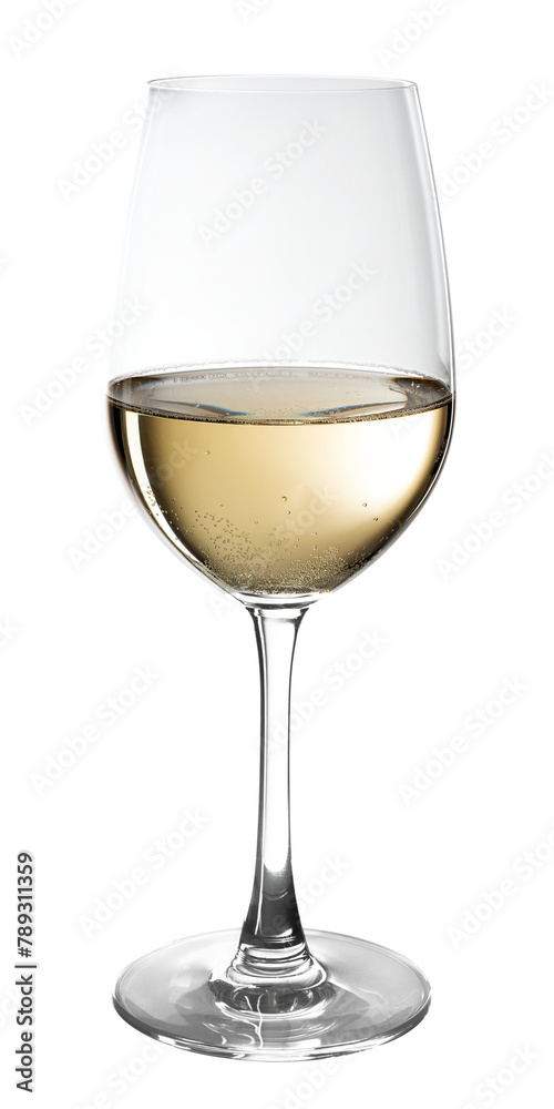 White wine png in glass