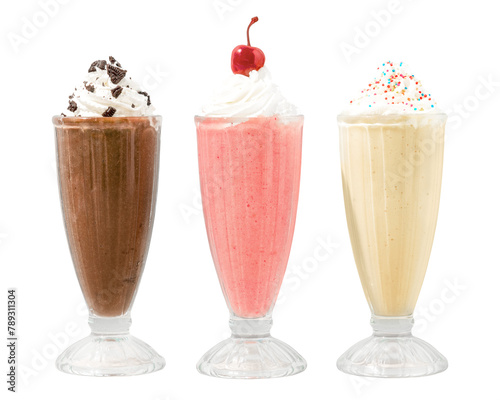 PNG mixed flavor milkshake sticker, transparent background