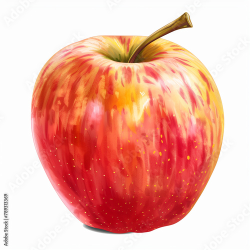 Apple in the style of white background
