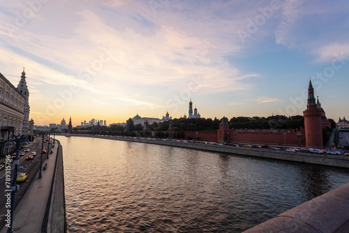 View of the Moscow Kremlin in the evening