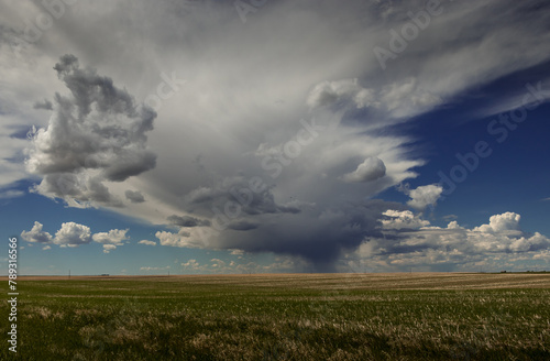 Farm lands and bad lands Kneehill County Alberta Canada