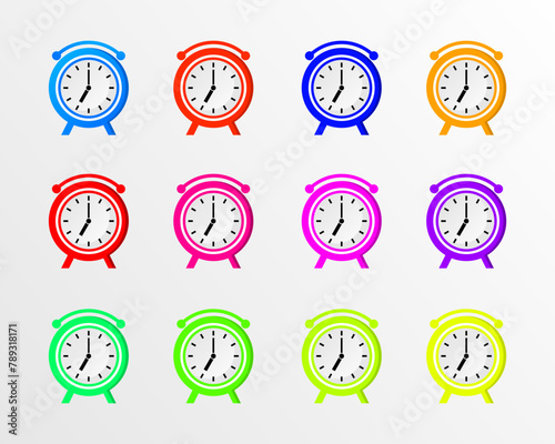 Image of alarm clock time showing 07.00 with some beautiful colors.